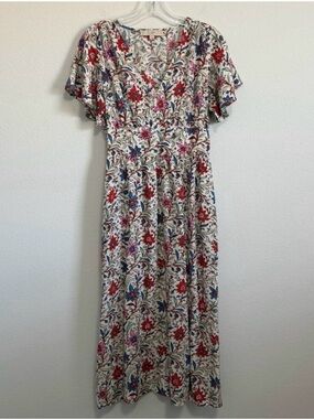 LOFT| Floral Print MIDI dress
